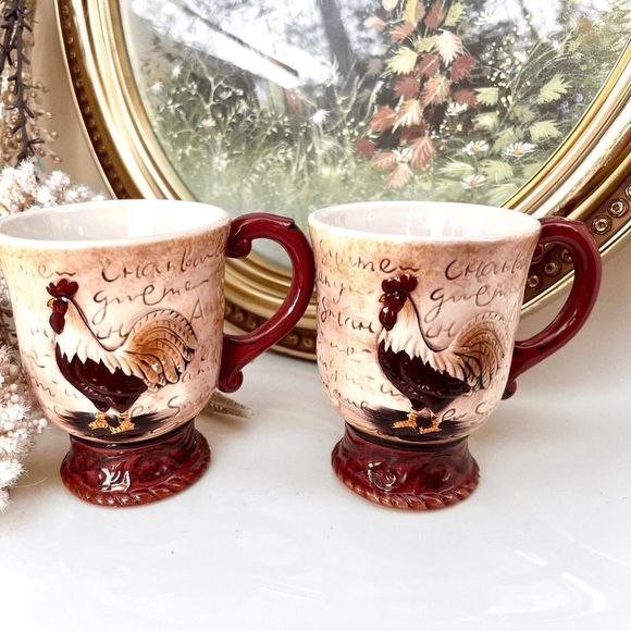 Set of 2 Farm House Roaster Mugs - Picture 1 of 6